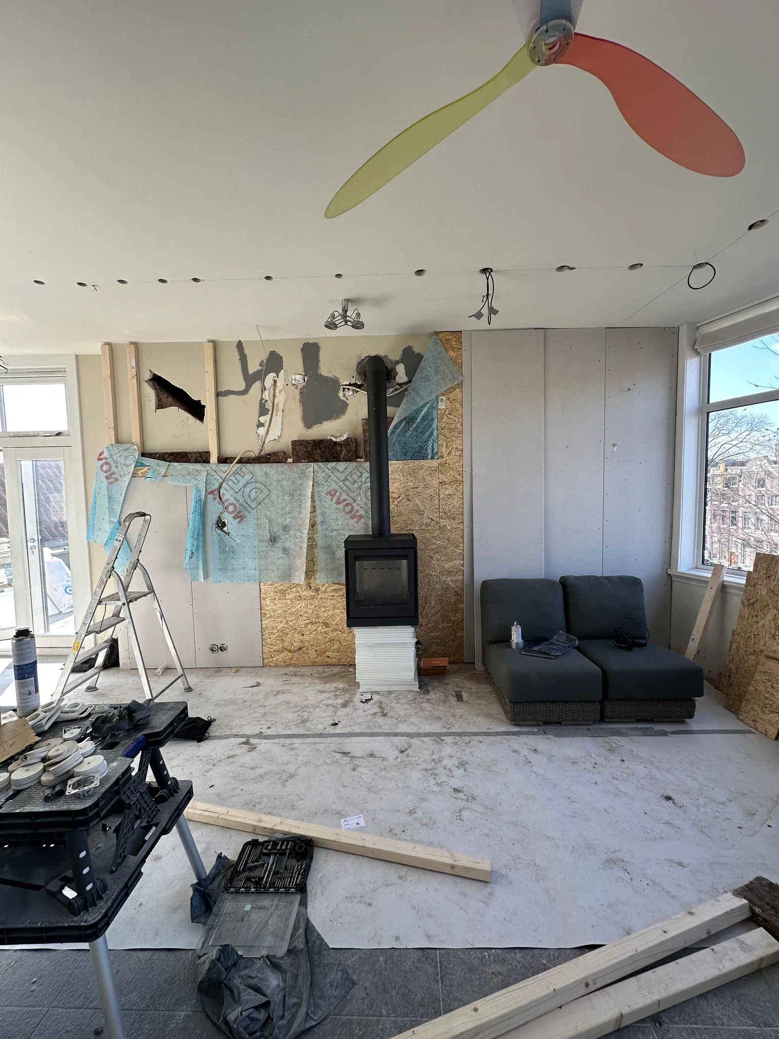 Voorzetwand Plafond Stuc — Project